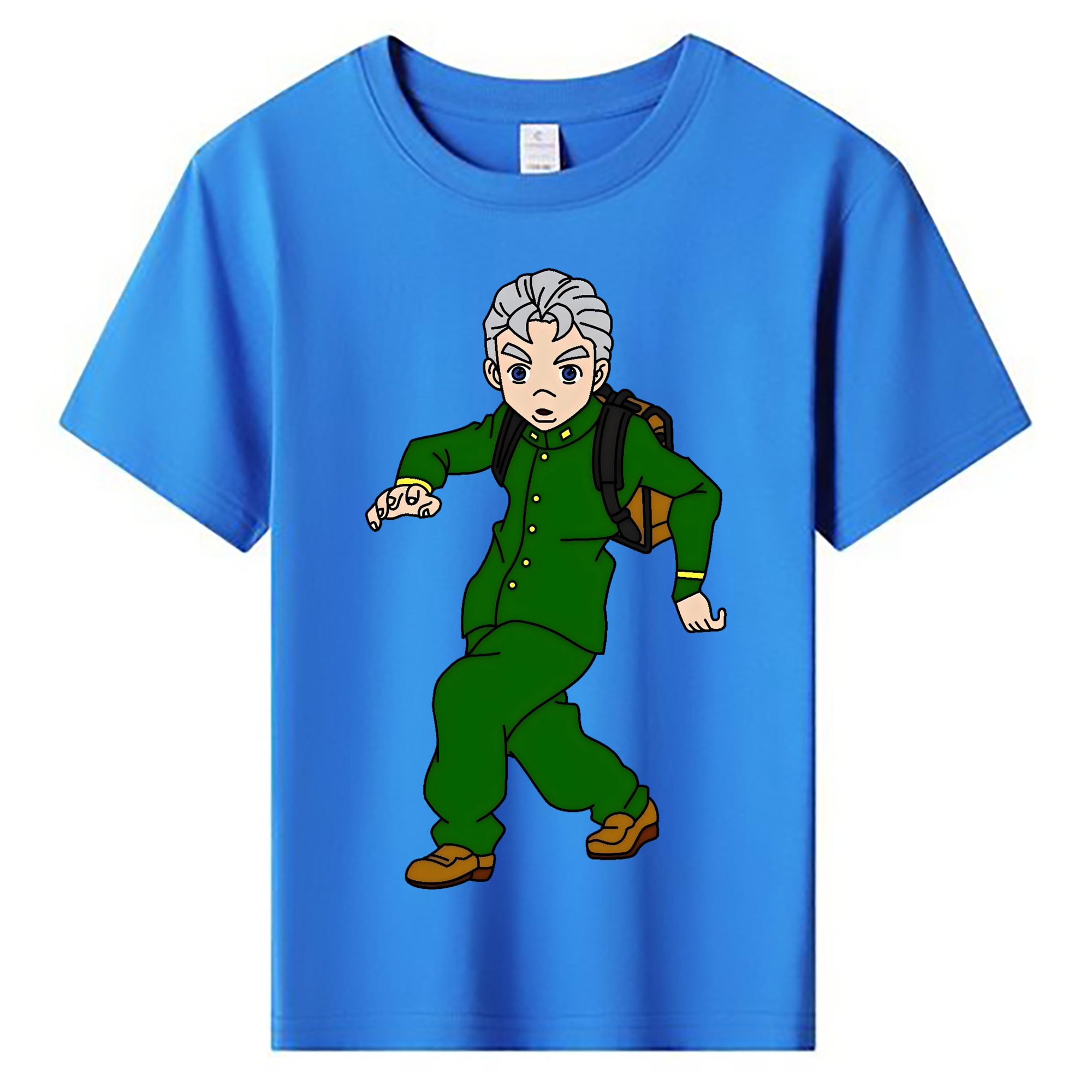 （画像用） ジョジョの奇妙な冒険 広瀨康一 JoJo's Bizarre Adventure Hirose Koichi 綿100％キッズTシャツ（フロントプリント）